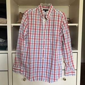 Banana Republic Men’s Tailored Slim Fit Plaid Button Down Shirt